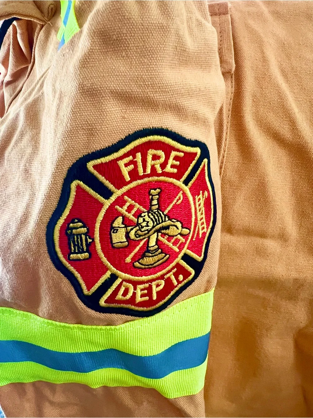 Yellow Reflective Firefighter Costume for Kids